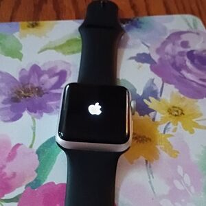 Apple Silver and Black Smartwatch